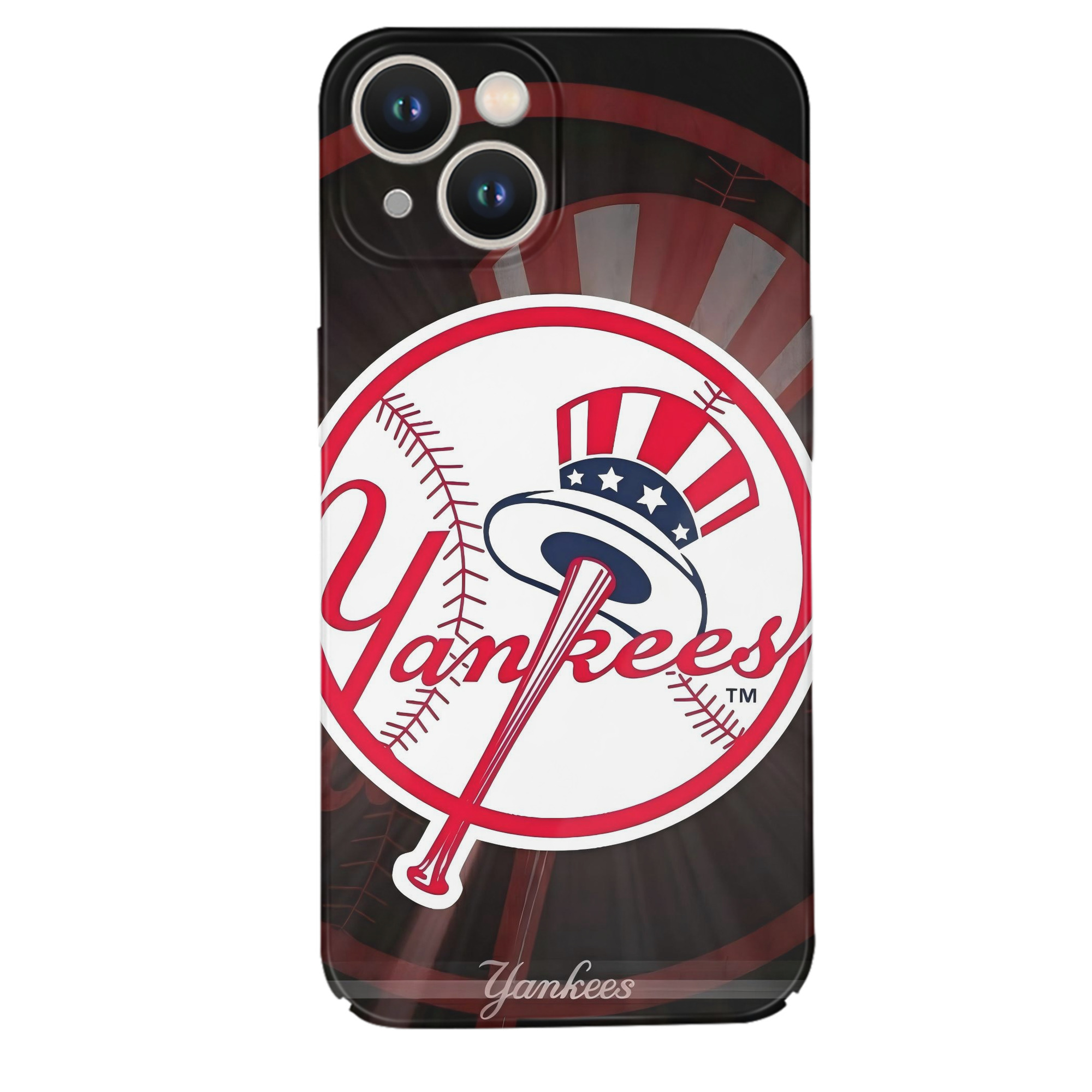 New York Yankees 124 IPhone 14 Series Full-Cover Hard Case – Shockproof With Raised Camera Protection – Precise Cutouts, Wireless Charging Compatible – Durable, Anti-Yellowing, Easy To Clean